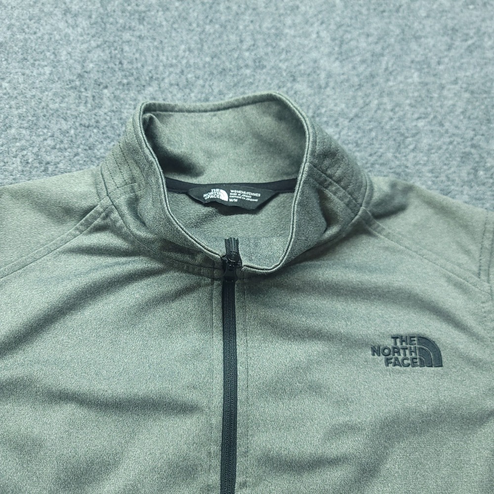 The North Face Womens Medium Gray Heather Quarter Zip Fleece Pullover